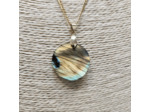 Pendentif labradorite madagascar jaune