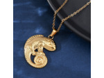 Collier gecko acier inoxydable
