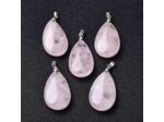 Pendentif Quartz rose  forme larme