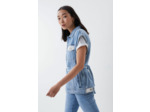 Gilet en denim avec ceinture