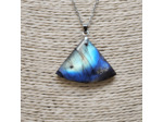 Pendentif labradorite madagascar bleue