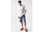 BERMUDA EN JEAN REGULAR BLEU SOFT DENIM