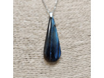 Pendentif labradorite madagascar bleue