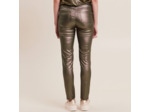 Pantalon ajusté enduit 7/8ème
