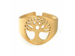 bague arbre de vie manchette en acier inoxydable