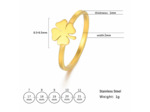 BAGUE CHANCE TREFLE A QUATRE FEUILLES
