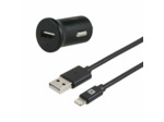 Support universel grille d'aération + chargeur ac 2,4a + câble lightning