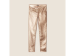Pantalon ajusté enduit 7/8ème