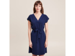 Robe droite col en V