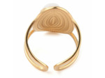 Bague plateau ovale jade blanc
