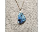 Pendentif labradorite madagascar bleue