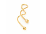 Piercing industriel femme spirale  or, 37~25x6.5mm