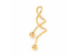 Piercing industriel femme spirale  or, 37~25x6.5mm