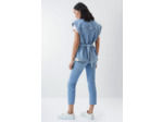 Gilet en denim avec ceinture