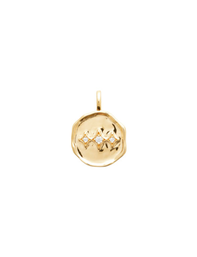 Pendentif en plaqué or et oxyde de zirconium