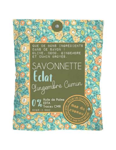 SAVONNETTE "ECLAT" GINGEMBRE/CUMIN MAS DU ROSEAU 80G