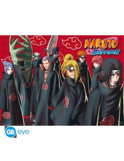 NARUTO SHIPPUDEN - Poster Chibi 52x38 - Akatsuki Rouge