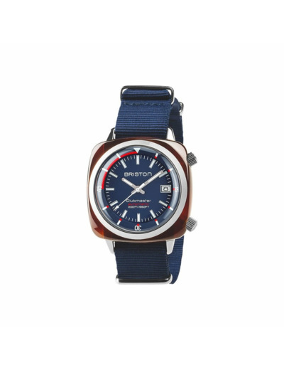 Montre Briston Clubmaster Diver HMS Date Acier et Acétate