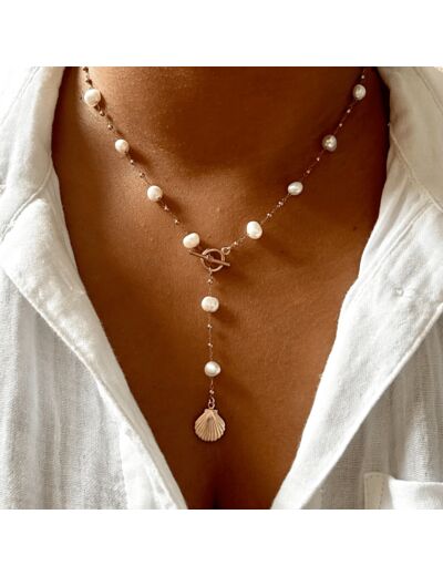 Collier Perles Marines en acier inoxydable