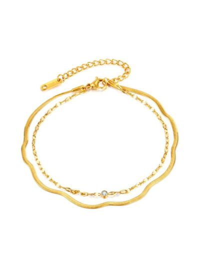 Priya bracelet de cheville en acier inoxydable