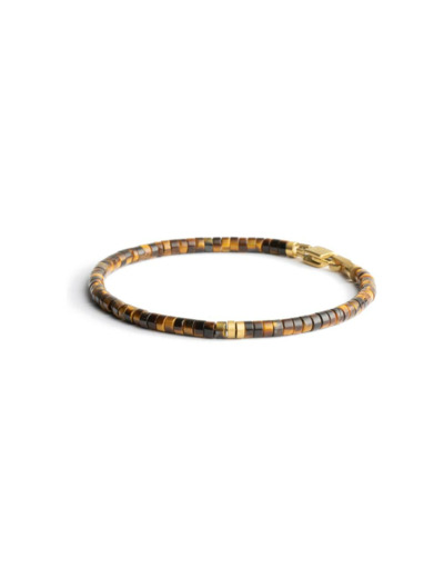 Bracelet Gemini Classics en acier et œil de tigre