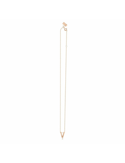 Collier Vanrycke Abécédaire lettre V en or rose et 1 diamant