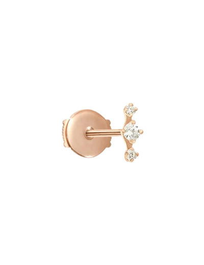 Mono boucle d'oreille Vanrycke Stardust en or rose et diamants