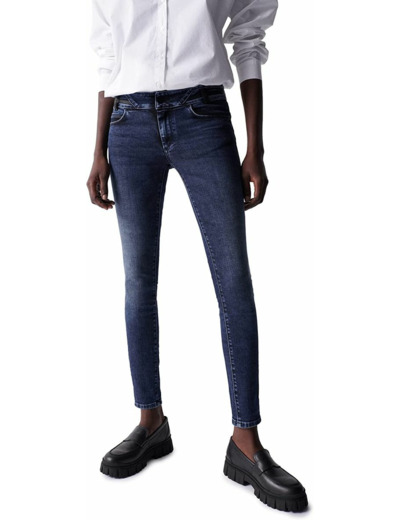 Jean Push Up Wonder Skinny avec détails en nappa