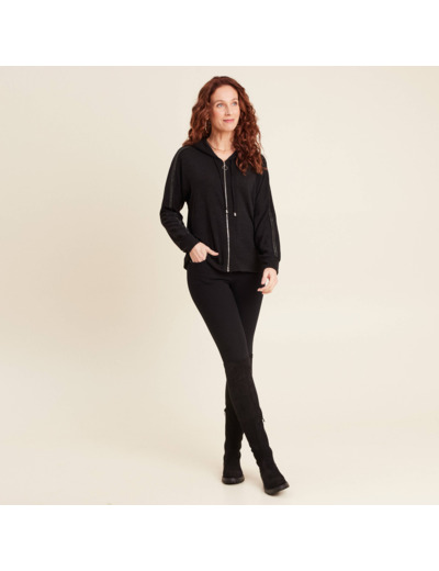 Gilet manches longues capuche