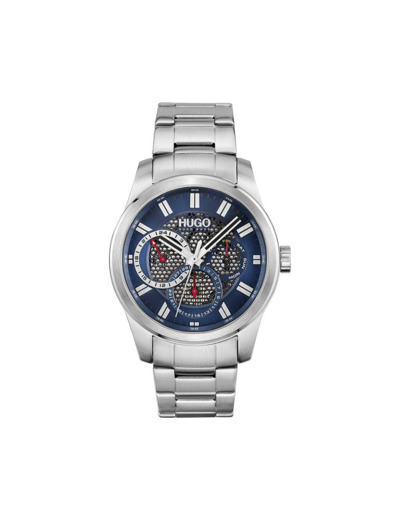 Hugo Montre Skeleton Silver Blue