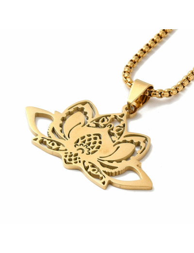 Collier Fleur de lotus - or