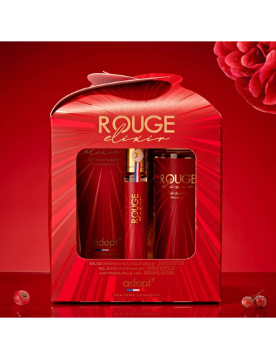 Rouge Elixir - Coffret eau de parfum 30 ml + gel douche 250 ml + lait corps 200 ml