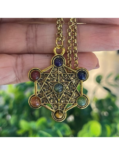 Collier 7 chakras étoile / arbre de vie