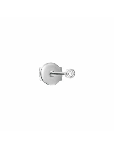Mono boucle d'oreille Vanrycke One en or blanc et 1 diamant
