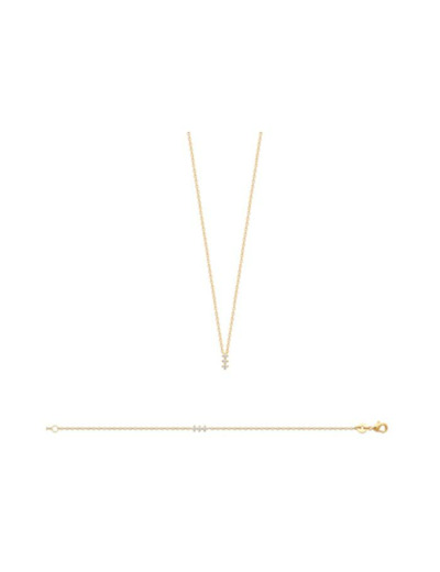 Collier en plaqué or et oxyde de zirconium