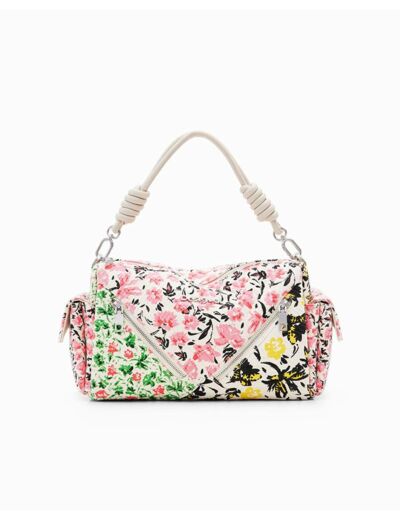 SAC M TOILE FLEURS