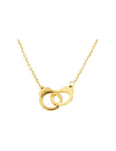 Collier ZAG Cuff en acier doré