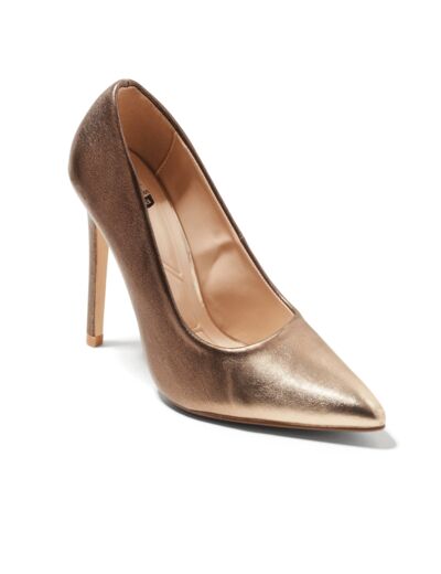 Escarpin ferme femme bronze