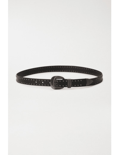 CEINTURE EN CUIR AVEC APPLICATIONS EN MÉTAL