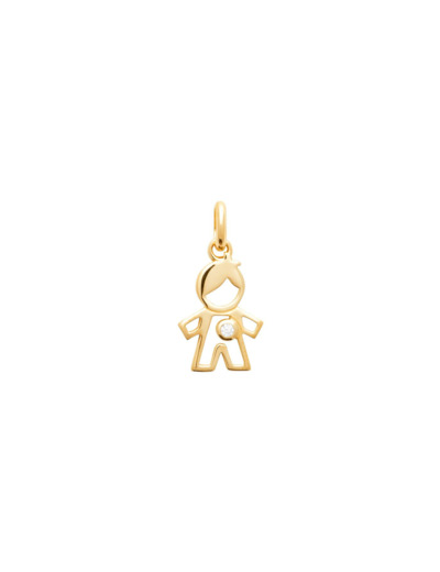 Pendentif en plaqué or et oxyde de zirconium