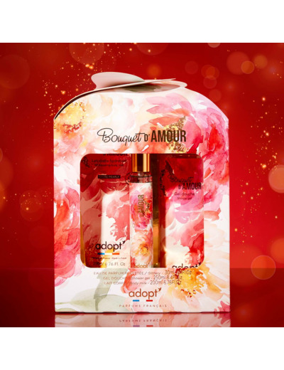 Bouquet d'Amour - Coffret eau de parfum 30 ml + gel douche 250 ml + lait corps 200 ml