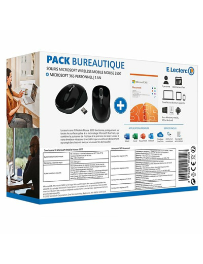 Souris sans fil + pack microsoft