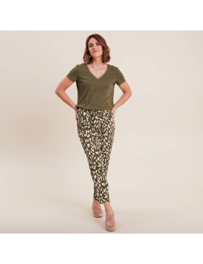 T-shirt manches courtes col en V
