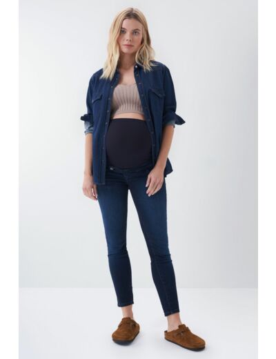 Jeans Maternity Hope cropped en denim foncé