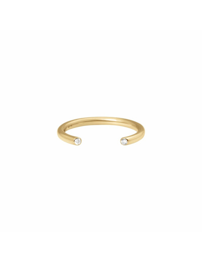 Bague Vanrycke Massaï en or jaune et 2 diamants