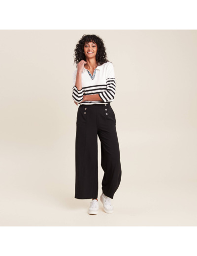Pantalon carotte fluide 7/8ème