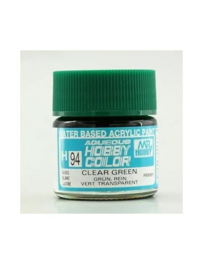 PEINTURE MAQUETTE MR HOBBY H094 VERT TRANSPARENT BRILLANT 10ML