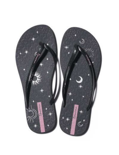 Tong femme black glitter black pink ipanema