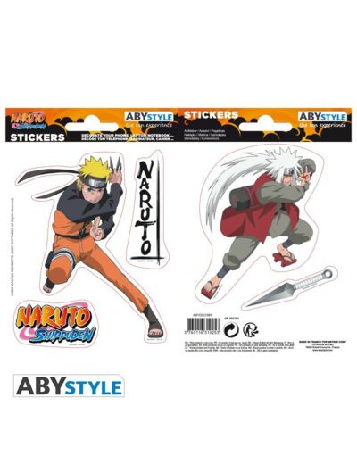 NARUTO SHP - Stickers - 16x11cm/ 2 planches - Naruto/ Jiraiya
