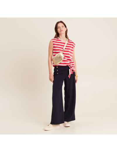 Pantalon large à pont